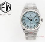 Copy Rolex Day-Date President 36mm ETA 2836 Watch Ice blue Roman Dial